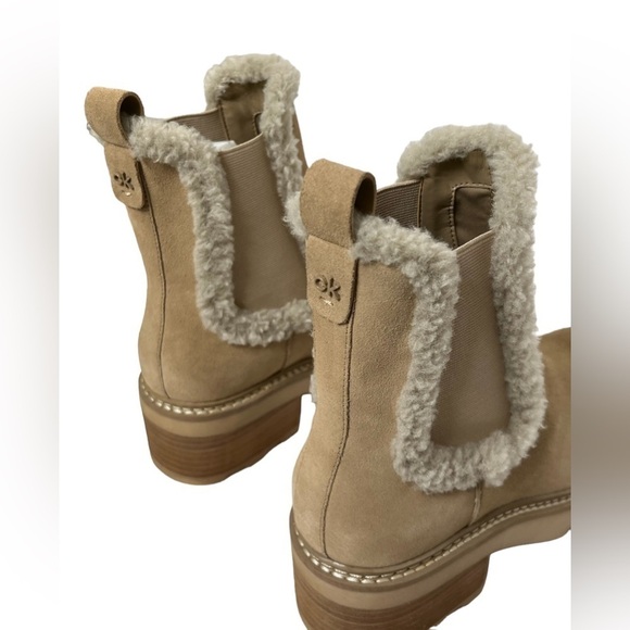 NWOT Calvin Klein Leather Faux Fur Anissa Chelsea Ankle Boots - Picture 9 of 15